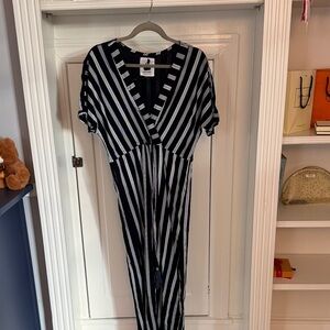 Abrand Black and White Striped Kids Bodysuit